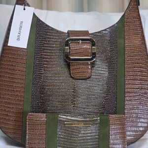 Brahmin Brown and Green Women's Bag Set